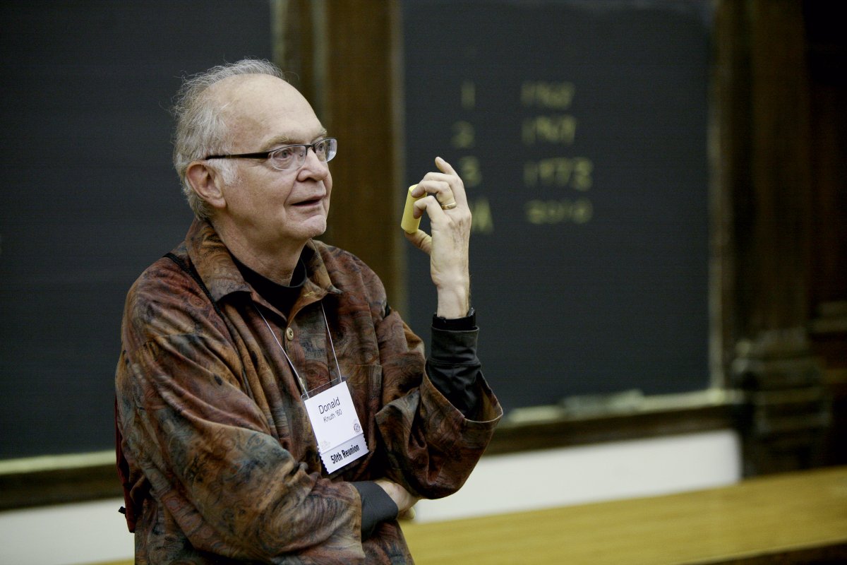 Donald Knuth, the "father of the analysis of algorithms"